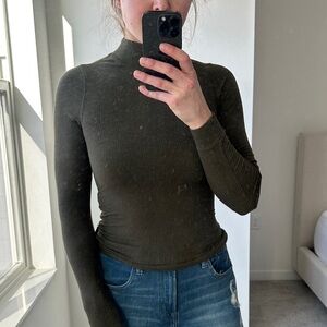 Prana Dark Green Long Sleeve Top